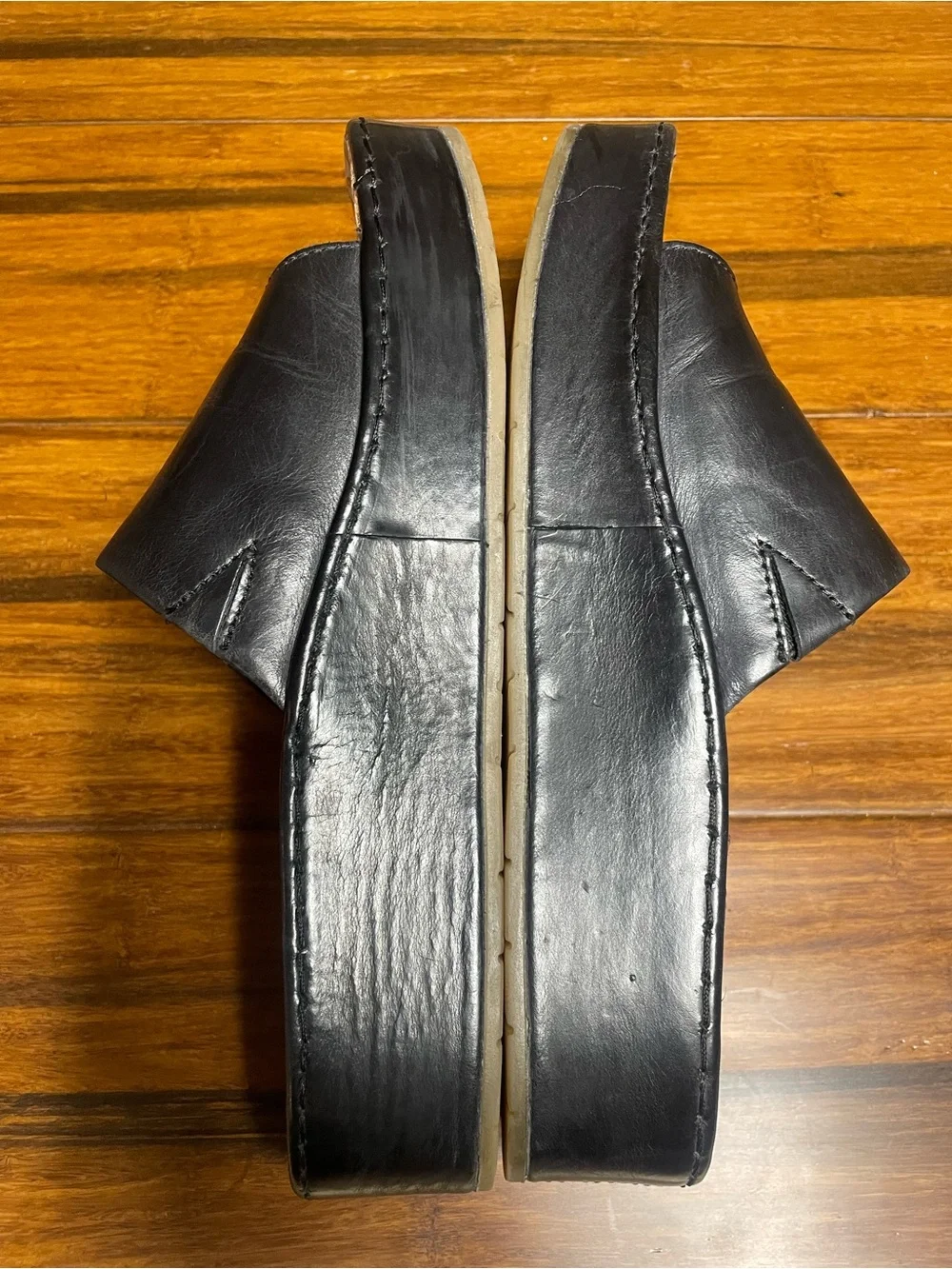 Born Black Leather Men’s Slide Sandals